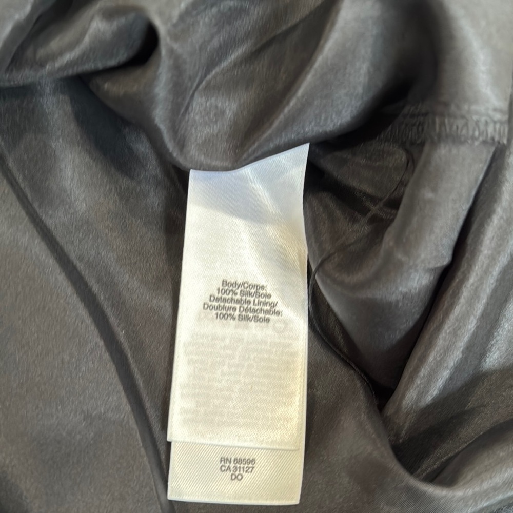 DKNY 100% silk v Neck Neck Green and Wine Midi Dress Size14 - Picture 7 of 9